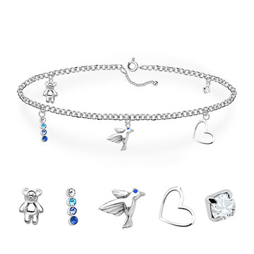 Love Silver Anklet ANK-03
